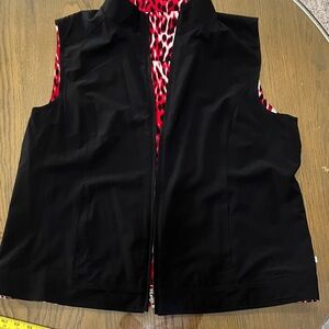 Black and Red Women's Vest reversible